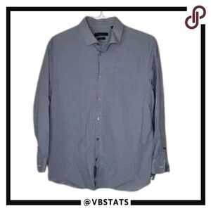 John Varvatos Signature Tailored 16.5 / 32-33 Slim Fit LS Blue Shirt